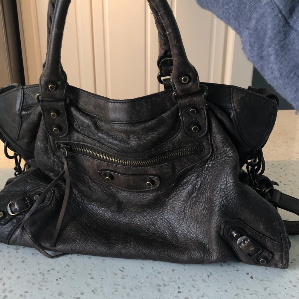 Classic Balenciaga Motorcycle Bag - Brown - Picture 1 of 5